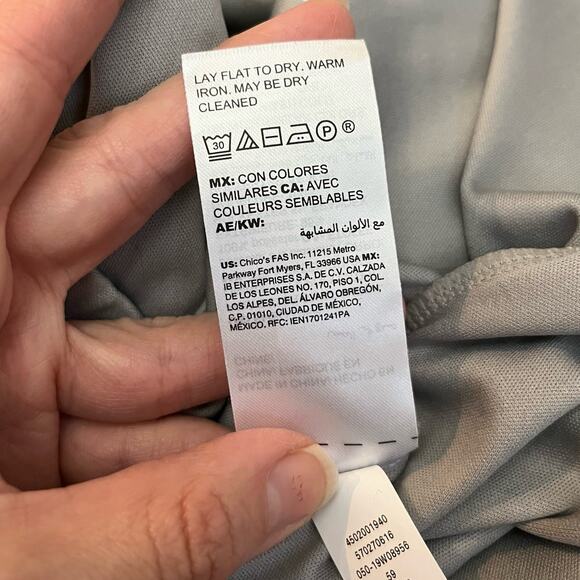 White House Black Market Metallic Party Dress Size 14 Cowl Neck Ruched Holiday - Picture 11 of 11